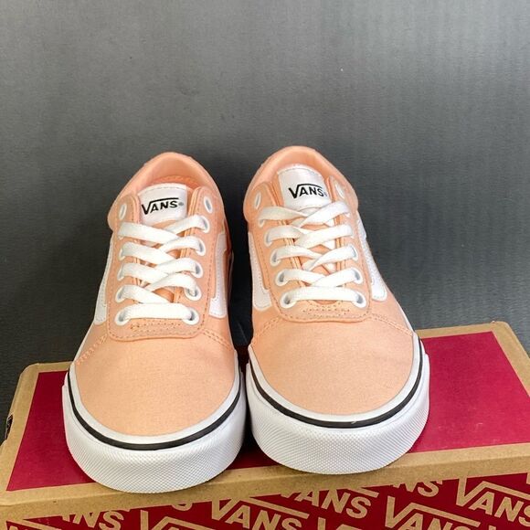 VANS WARD Women's Tropical Peach Canvas Lace Up Sneakers Shoes size 6 - Picture 2 of 8
